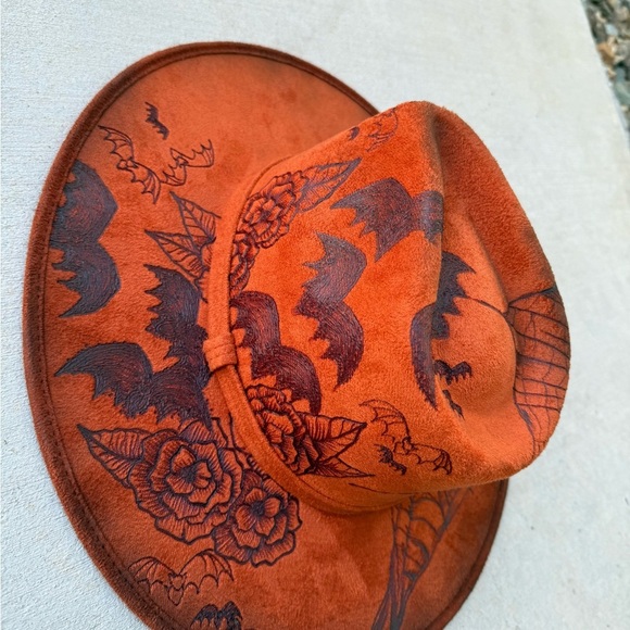 Orange and Black Halloween Themed Hat